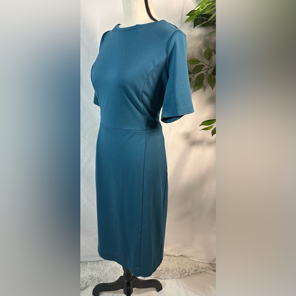 Ann Taylor Factory Blue Sheath Midi Dress 💙 - Picture 3 of 11